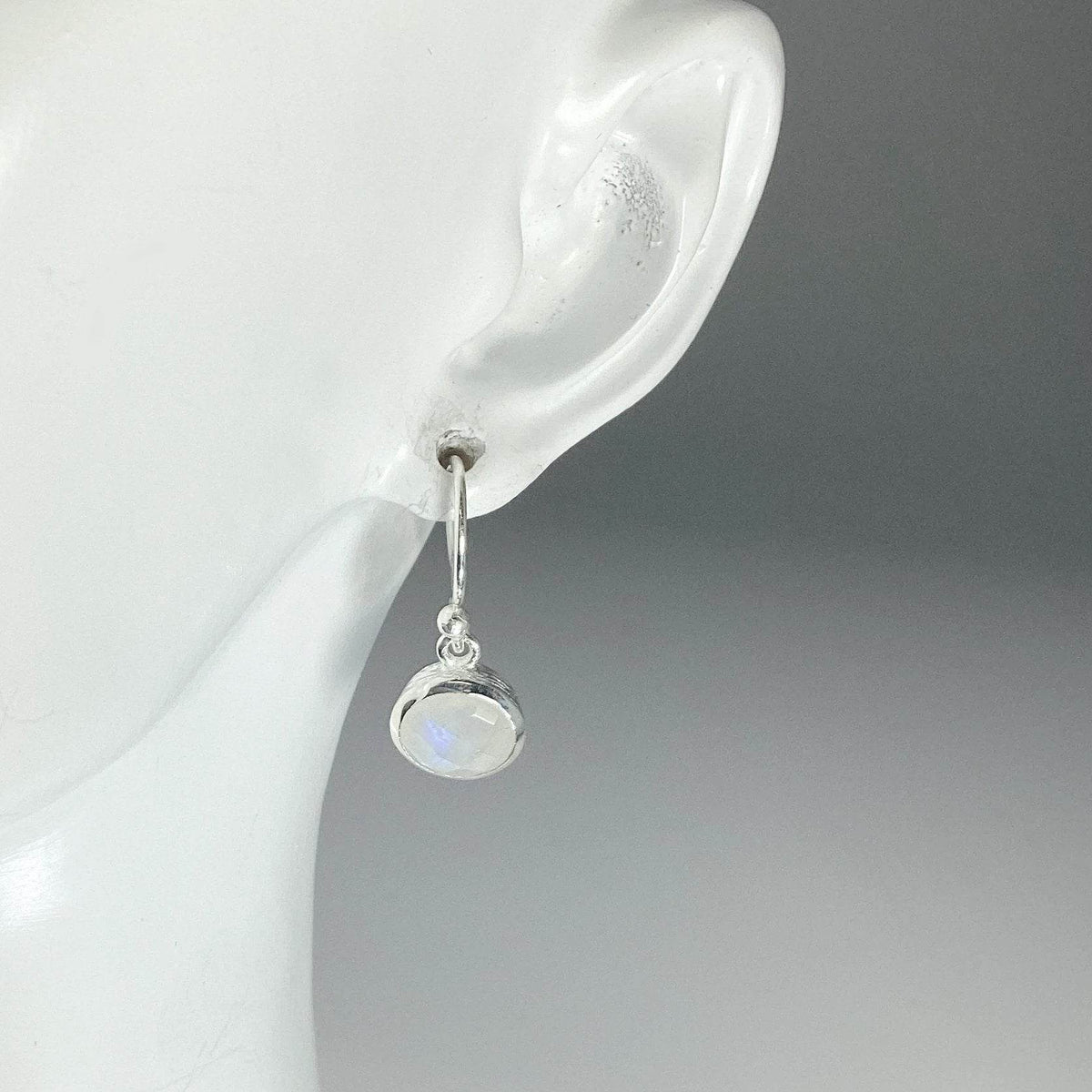 Rainbow Moonstone Dangle Earrings-Rocks and Gems Canada