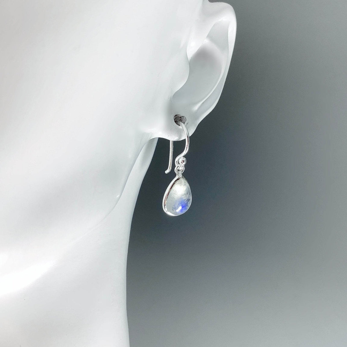 Rainbow Moonstone Dangle Earrings-Rocks and Gems Canada
