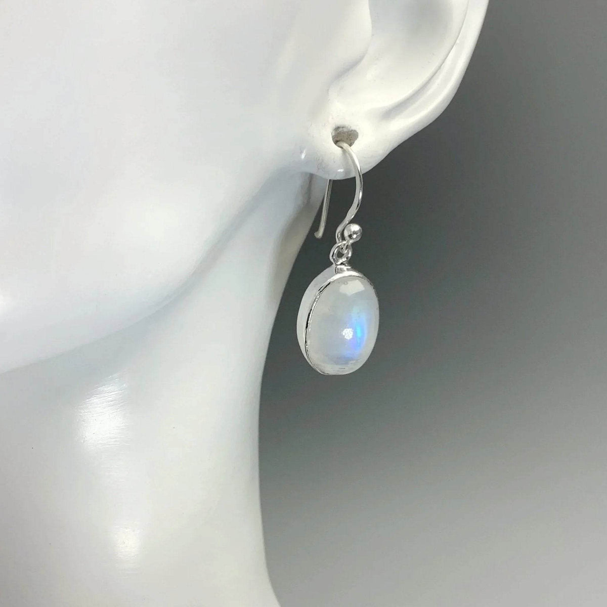 Rainbow Moonstone Dangle Earrings-Rocks and Gems Canada