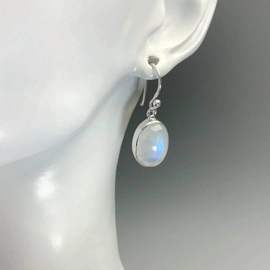 Rainbow Moonstone Dangle Earrings-Rocks and Gems Canada