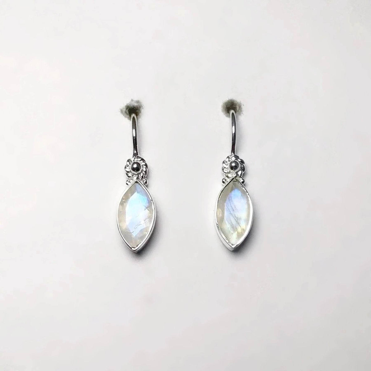 Rainbow Moonstone Dangle Earrings-Rocks and Gems Canada
