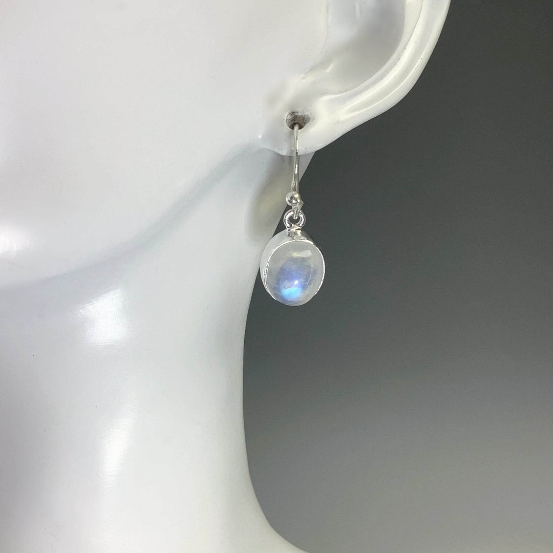Rainbow Moonstone Dangle Earrings-Rocks and Gems Canada