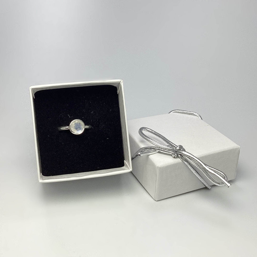 Rainbow Moonstone Gemstone Ring-Rocks and Gems Canada