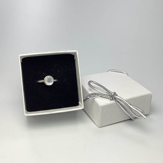 Rainbow Moonstone Gemstone Ring-Rocks and Gems Canada