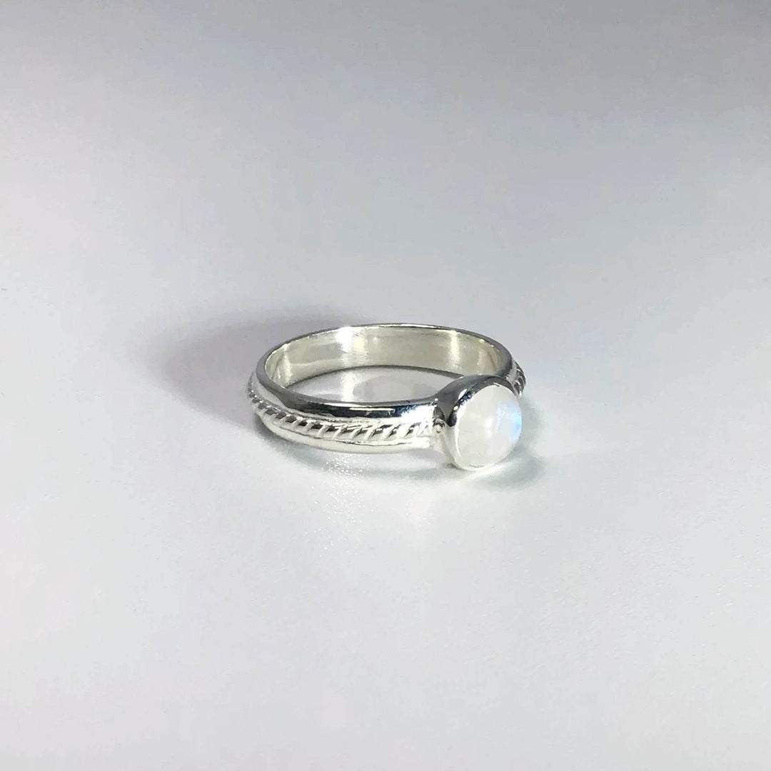 Rainbow Moonstone Ring-Rocks and Gems Canada
