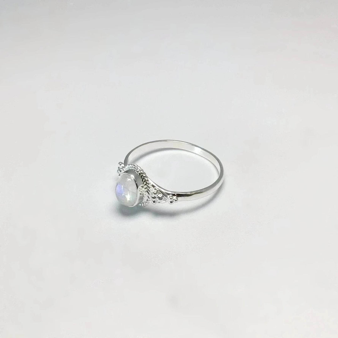Rainbow Moonstone Ring-Rocks and Gems Canada