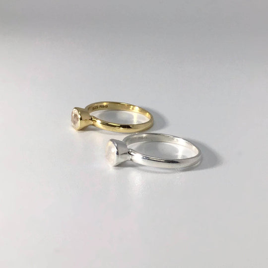 Rainbow Moonstone Ring-Rocks and Gems Canada