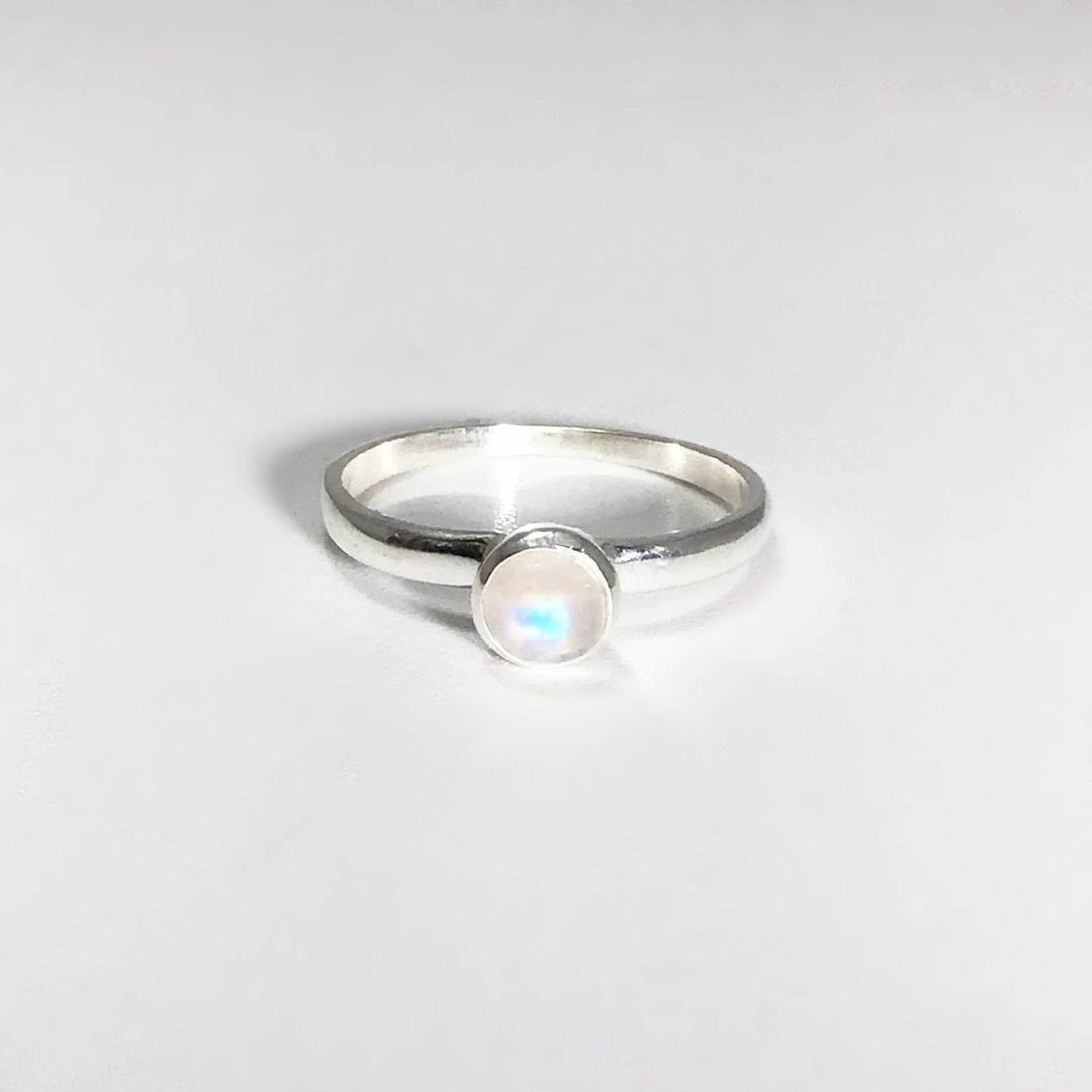 Rainbow Moonstone Ring-Rocks and Gems Canada