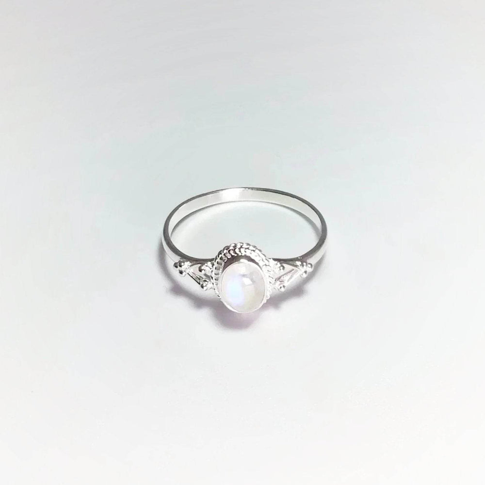 Rainbow Moonstone Ring-Rocks and Gems Canada