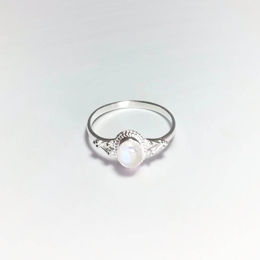 Rainbow Moonstone Ring-Rocks and Gems Canada