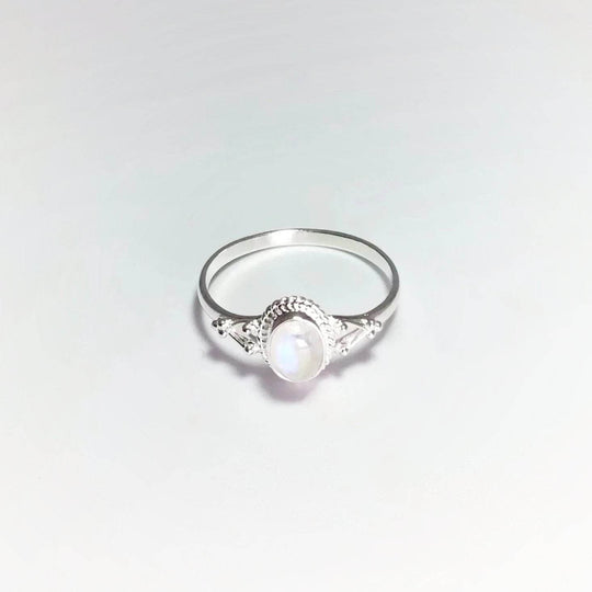 Rainbow Moonstone Ring-Rocks and Gems Canada