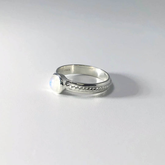 Rainbow Moonstone Ring-Rocks and Gems Canada