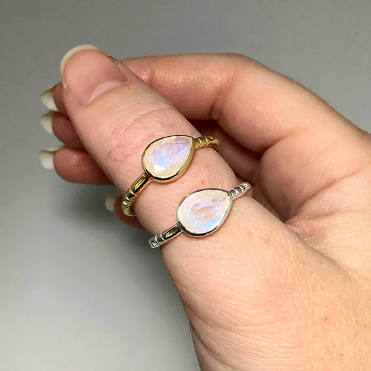 Rainbow Moonstone Ring-Rocks and Gems Canada