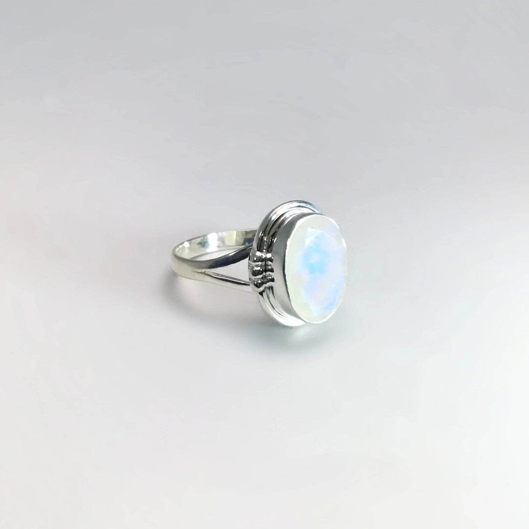 Rainbow Moonstone Ring-Rocks and Gems Canada