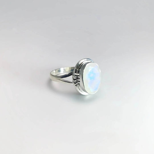 Rainbow Moonstone Ring-Rocks and Gems Canada