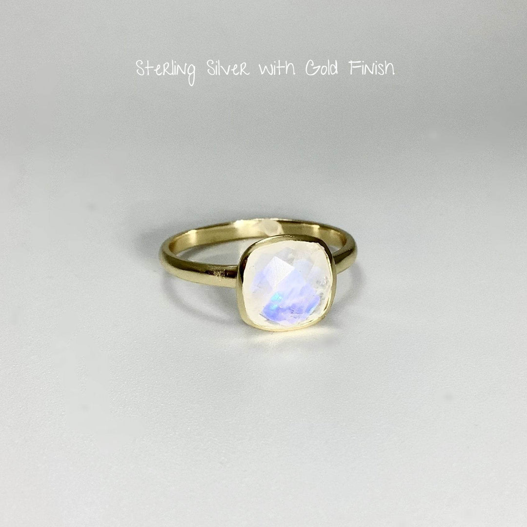 Rainbow Moonstone Ring-Rocks and Gems Canada