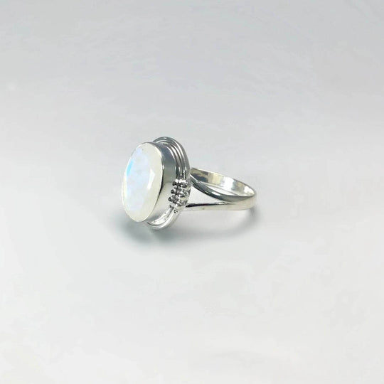 Rainbow Moonstone Ring-Rocks and Gems Canada