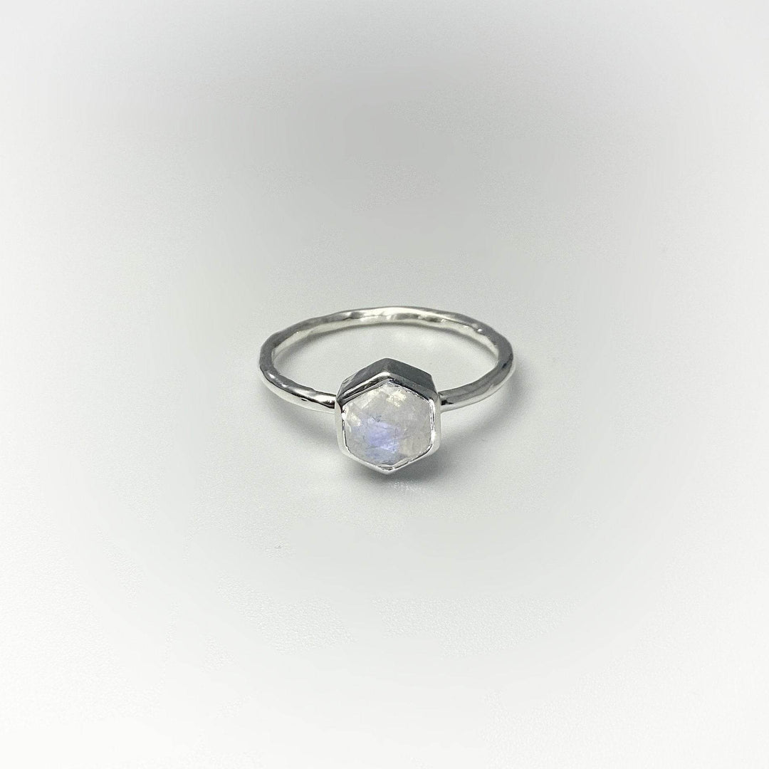 Rainbow Moonstone Ring-Rocks and Gems Canada