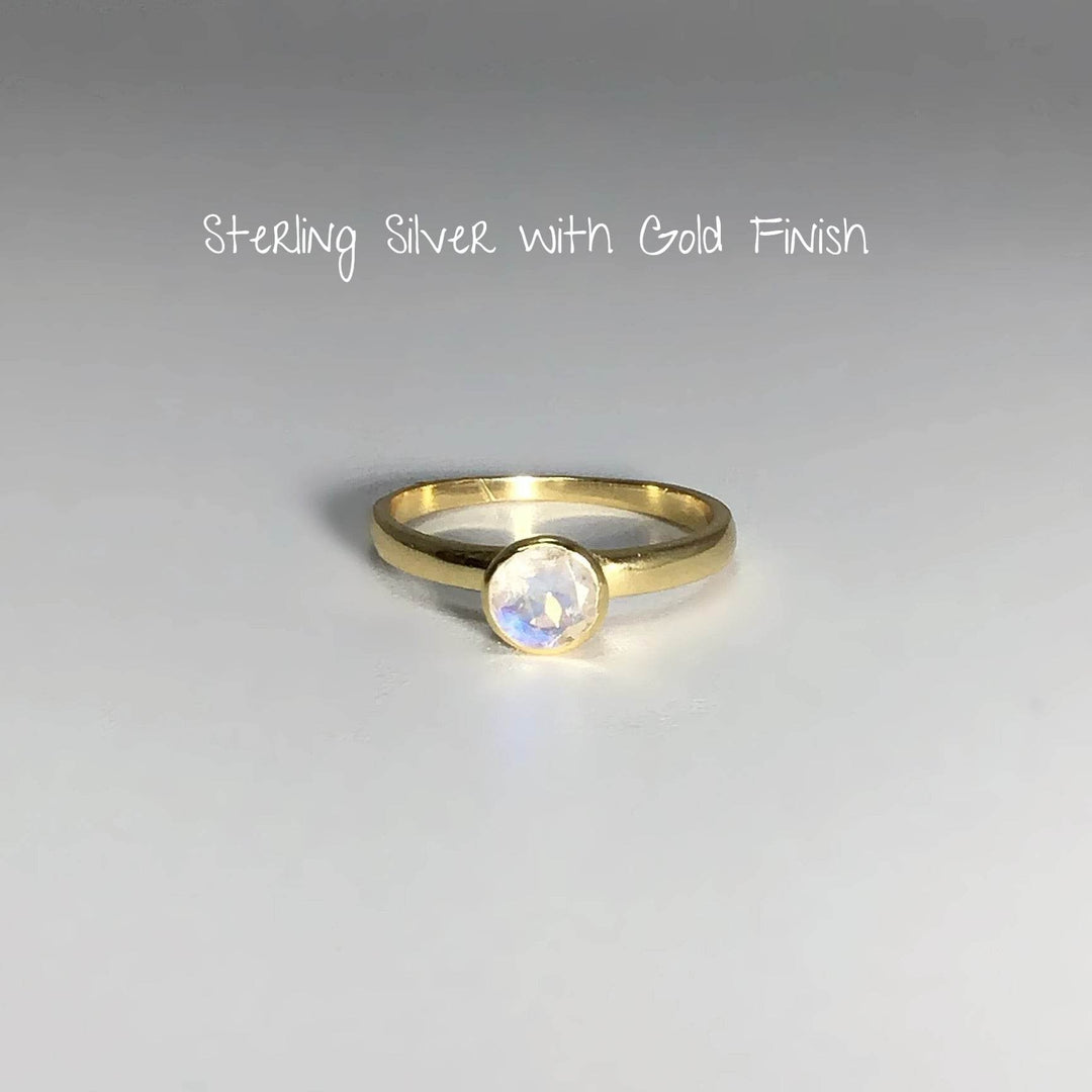 Rainbow Moonstone Ring-Rocks and Gems Canada