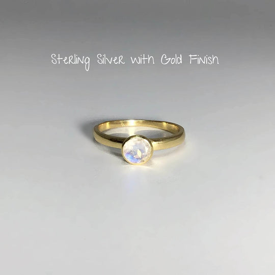 Rainbow Moonstone Ring-Rocks and Gems Canada