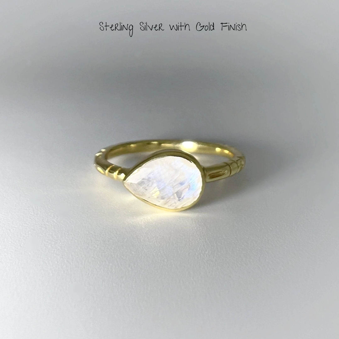 Rainbow Moonstone Ring-Rocks and Gems Canada