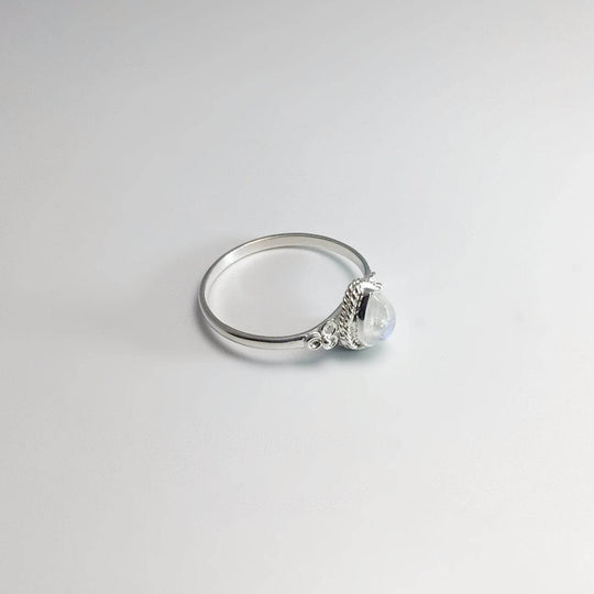 Rainbow Moonstone Ring-Rocks and Gems Canada