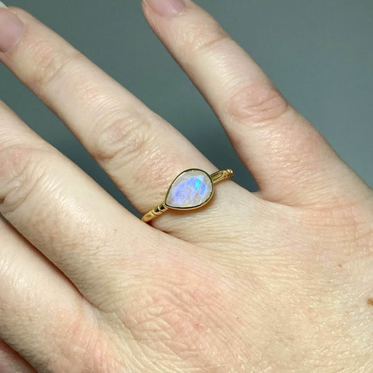 Rainbow Moonstone Ring-Rocks and Gems Canada