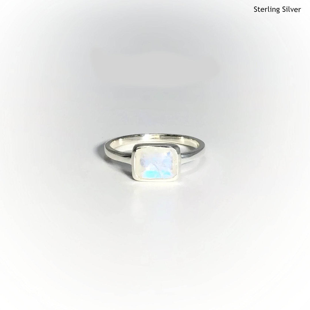 Rainbow Moonstone Ring-Rocks and Gems Canada