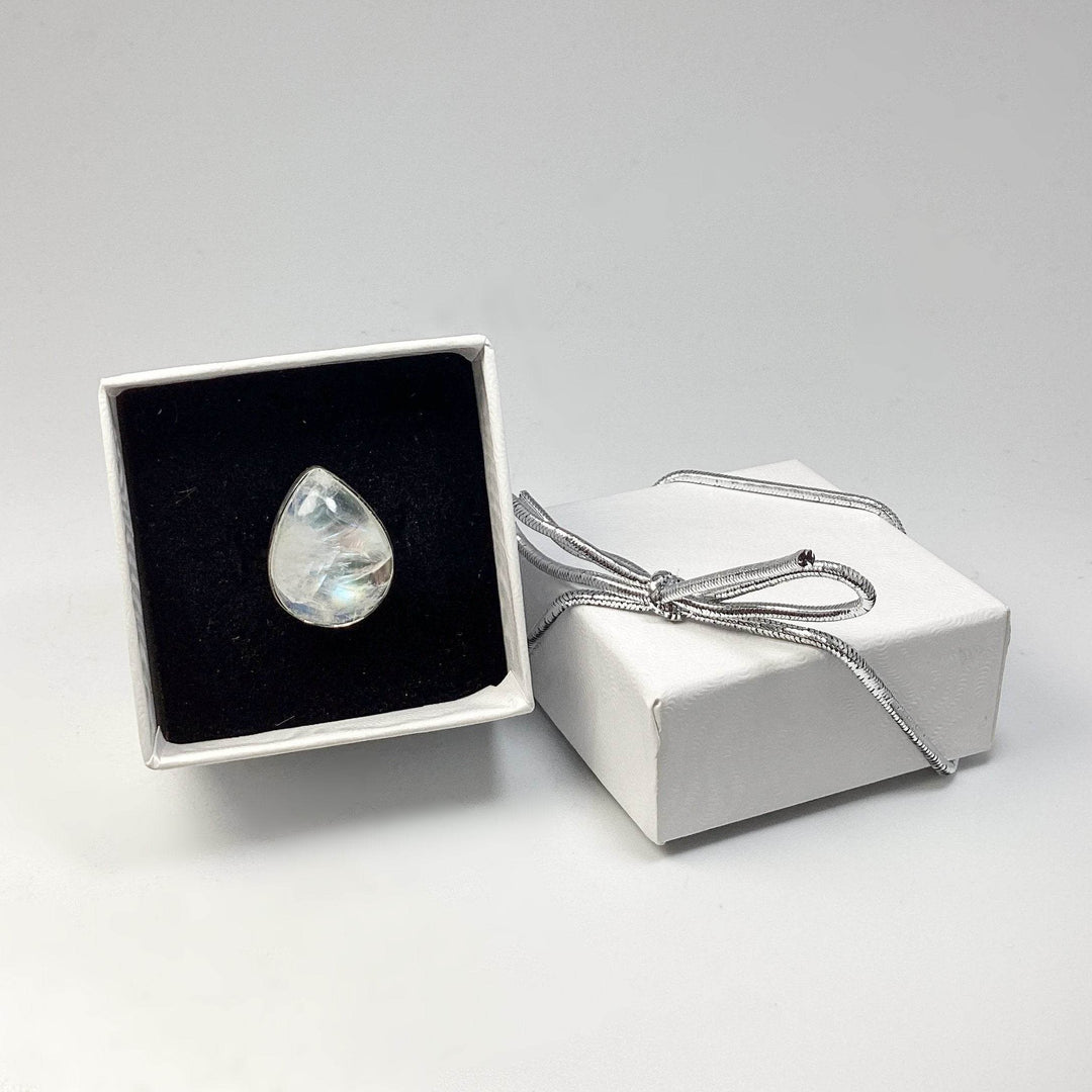 Rainbow Moonstone Ring-Rocks and Gems Canada
