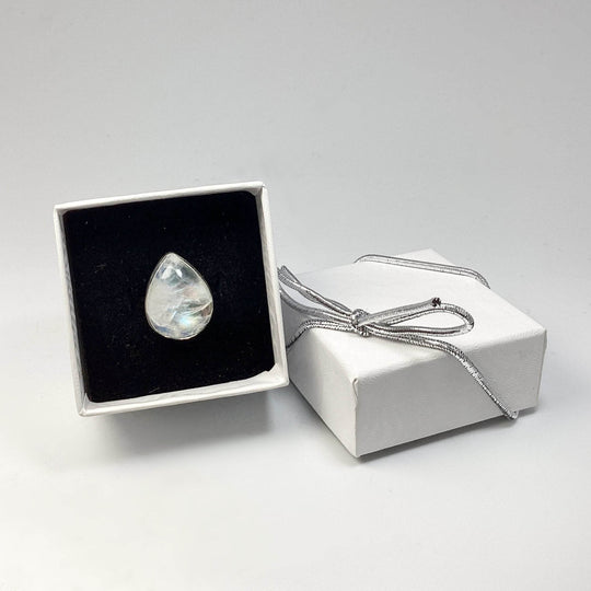 Rainbow Moonstone Ring-Rocks and Gems Canada