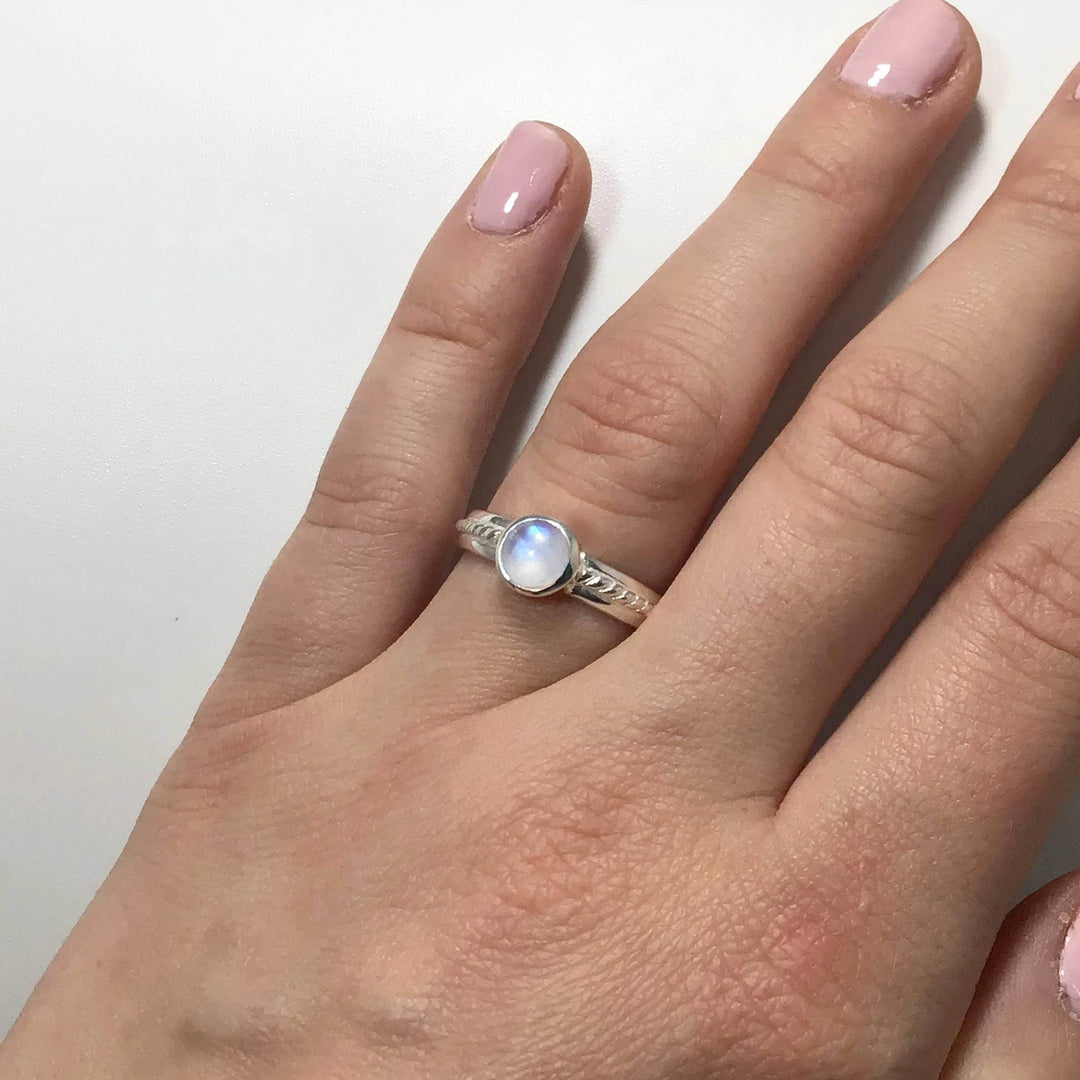 Rainbow Moonstone Ring-Rocks and Gems Canada