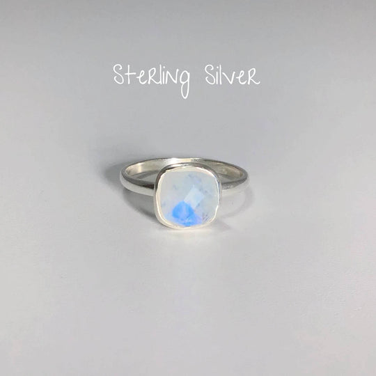 Rainbow Moonstone Ring-Rocks and Gems Canada