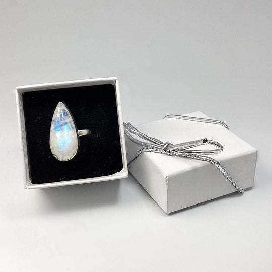 Rainbow Moonstone Ring-Rocks and Gems Canada