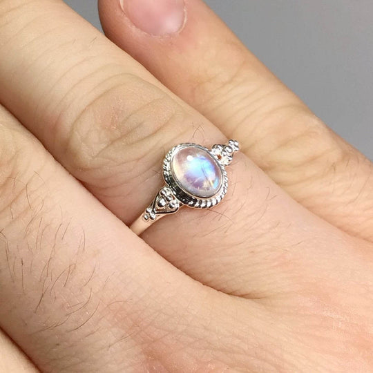 Rainbow Moonstone Ring-Rocks and Gems Canada