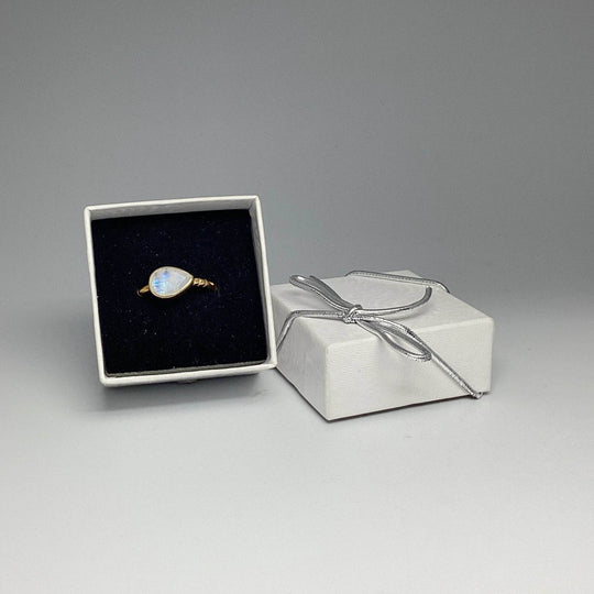Rainbow Moonstone Ring-Rocks and Gems Canada