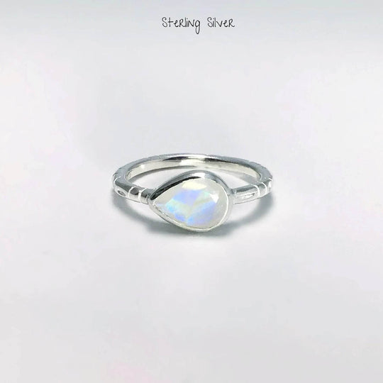 Rainbow Moonstone Ring-Rocks and Gems Canada