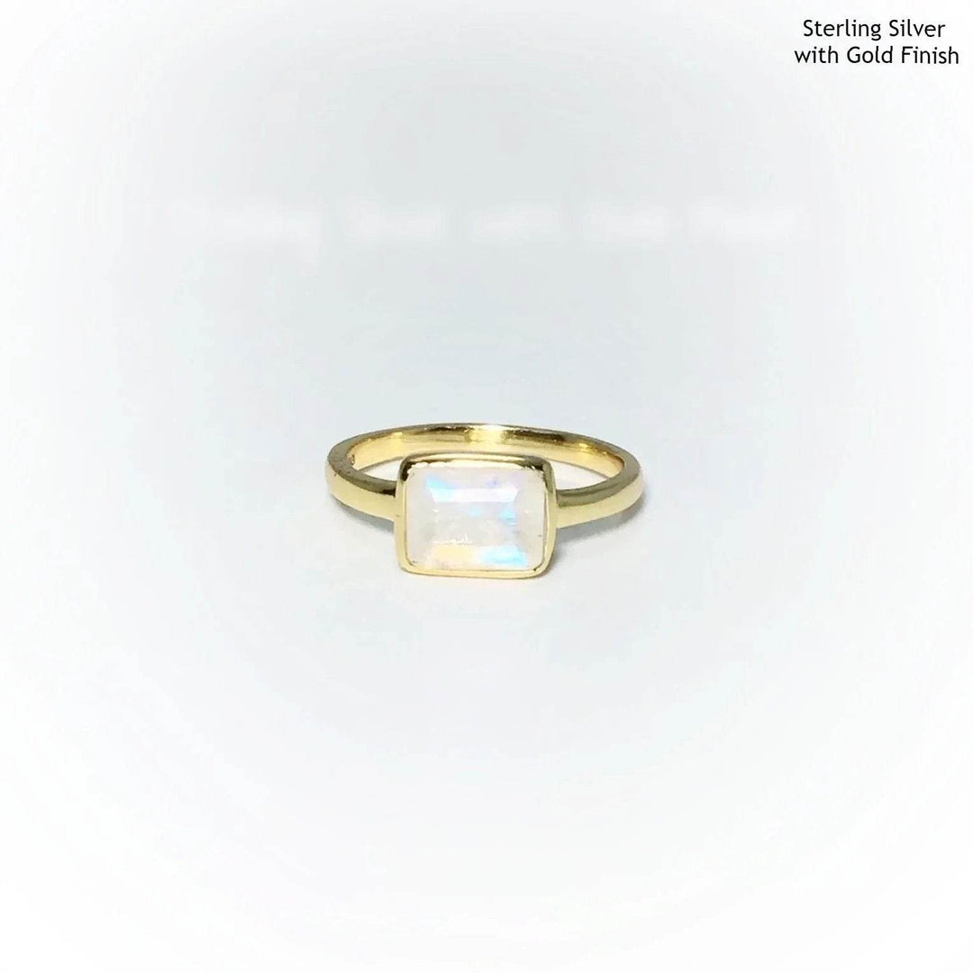 Rainbow Moonstone Ring-Rocks and Gems Canada
