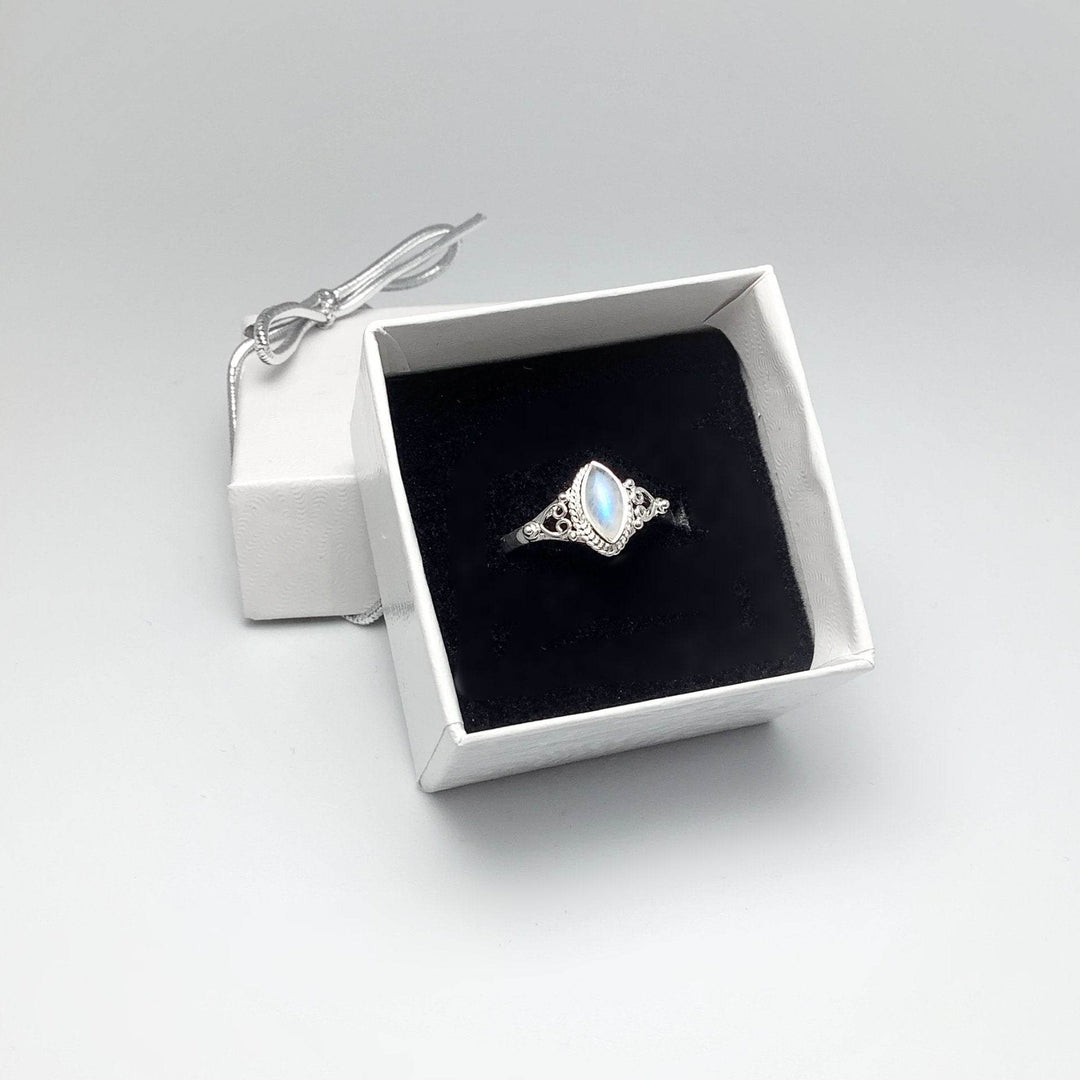 Rainbow Moonstone Ring-Rocks and Gems Canada
