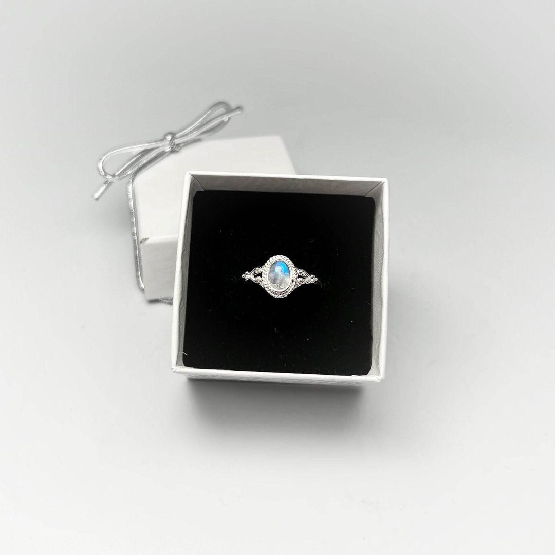 Rainbow Moonstone Ring-Rocks and Gems Canada