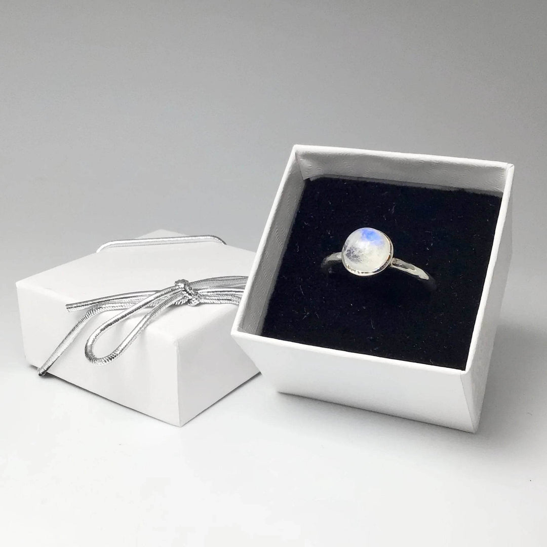 Rainbow Moonstone Ring-Rocks and Gems Canada