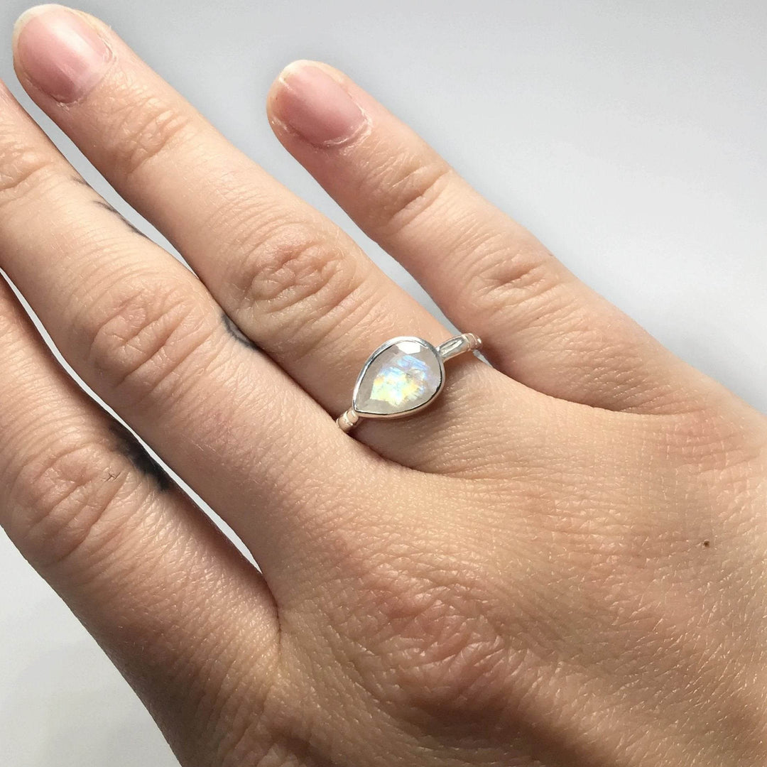Rainbow Moonstone Ring-Rocks and Gems Canada