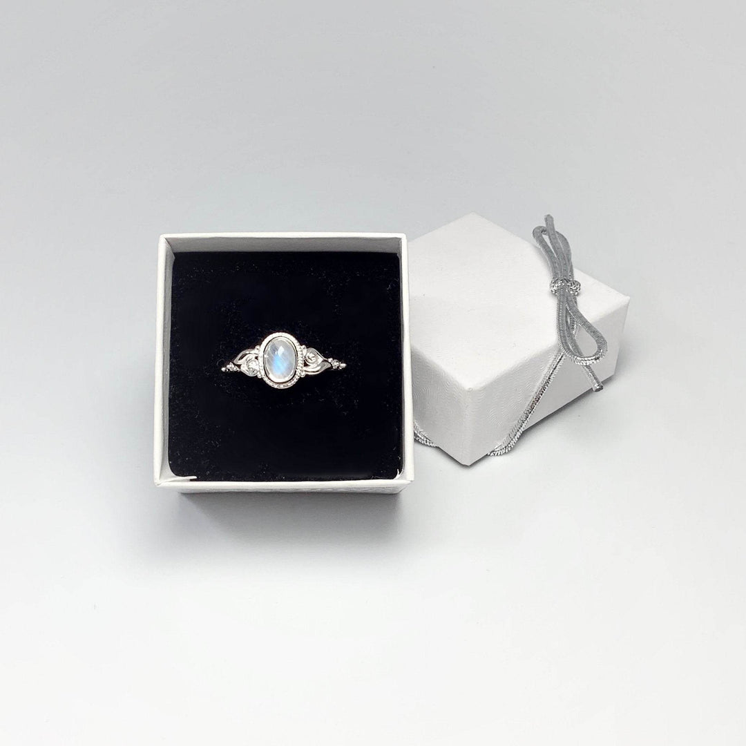 Rainbow Moonstone Ring-Rocks and Gems Canada
