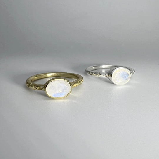 Rainbow Moonstone Ring-Rocks and Gems Canada