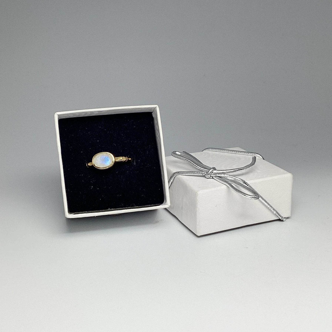 Rainbow Moonstone Ring-Rocks and Gems Canada