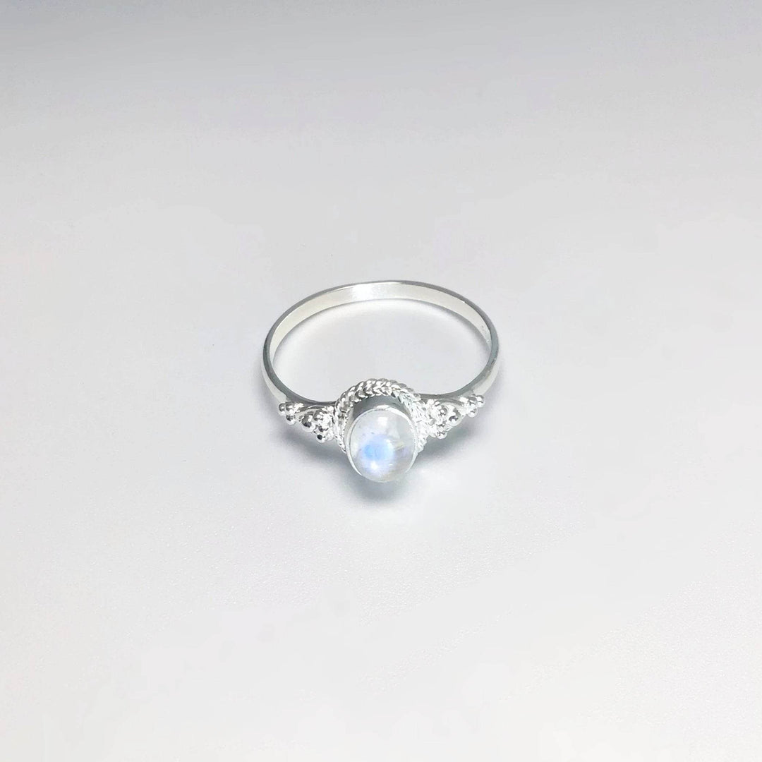 Rainbow Moonstone Ring-Rocks and Gems Canada