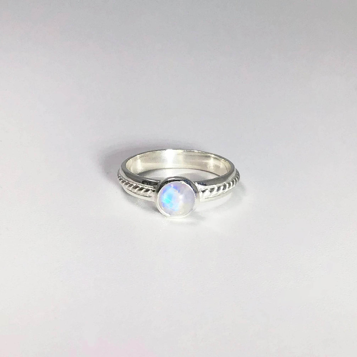 Rainbow Moonstone Ring-Rocks and Gems Canada