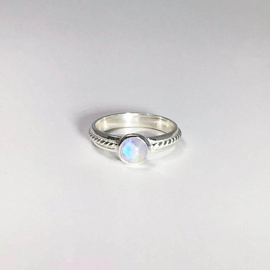 Rainbow Moonstone Ring-Rocks and Gems Canada