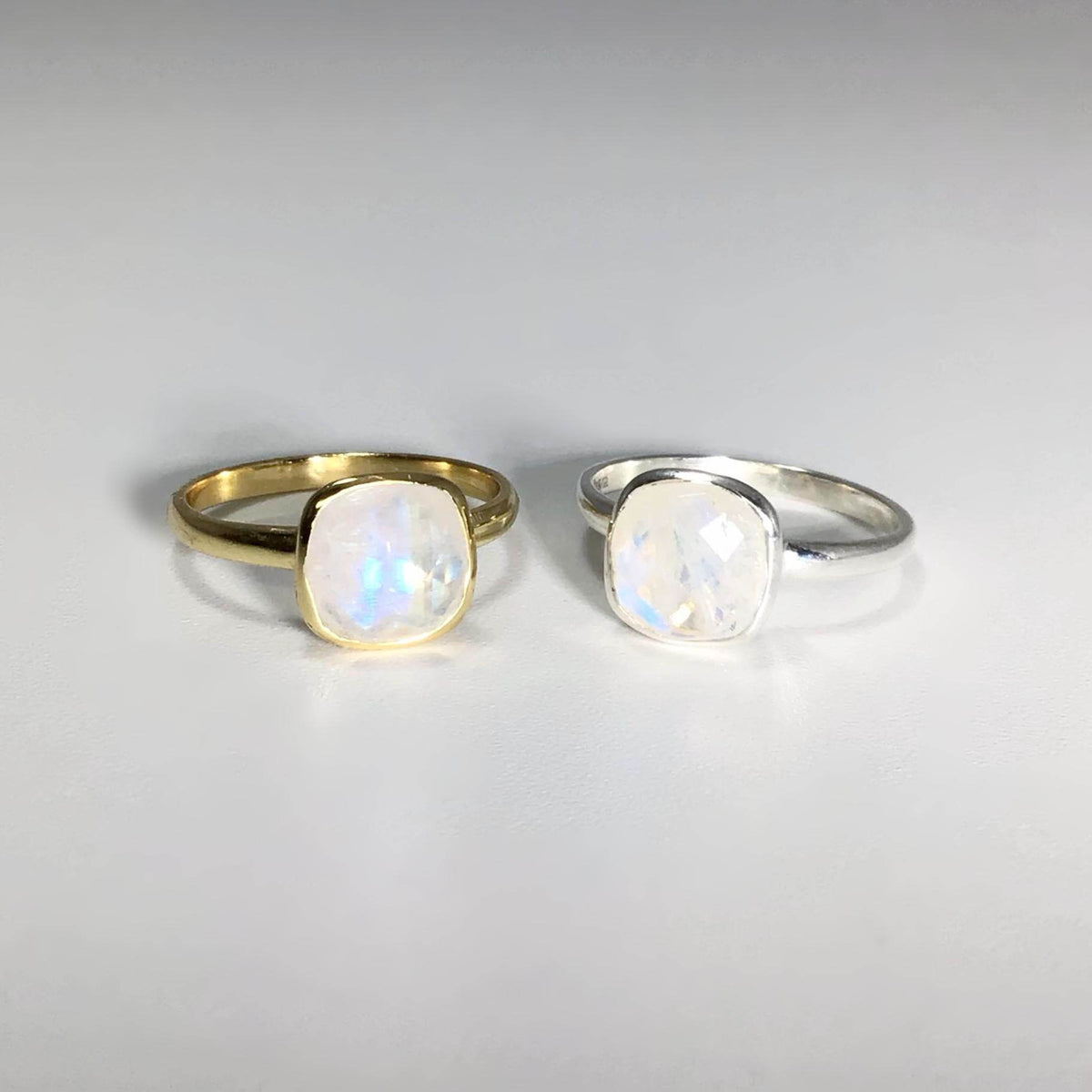 Rainbow Moonstone Ring-Rocks and Gems Canada