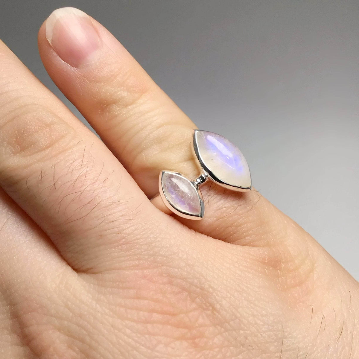 Rainbow Moonstone Ring-Rocks and Gems Canada