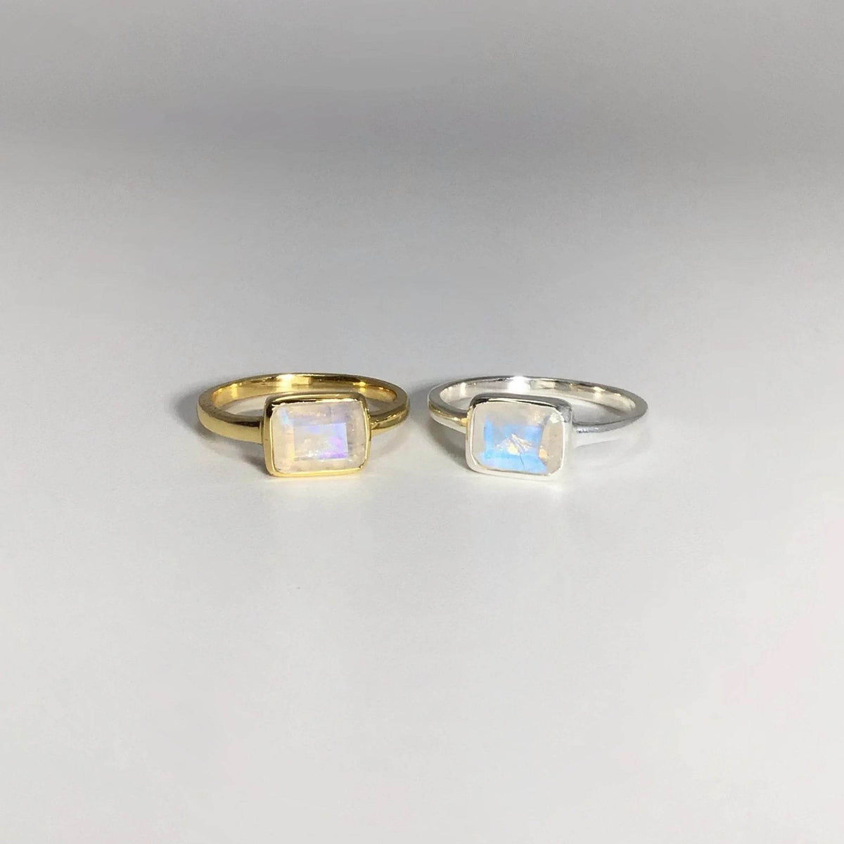 Rainbow Moonstone Ring-Rocks and Gems Canada